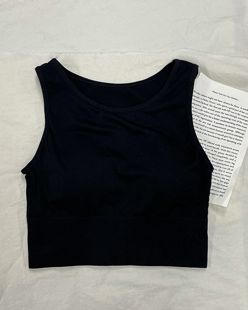 Basic crop top sleeveless ( 2 color )