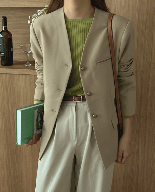 렌느 노카라 싱글 자켓 ( 2color )