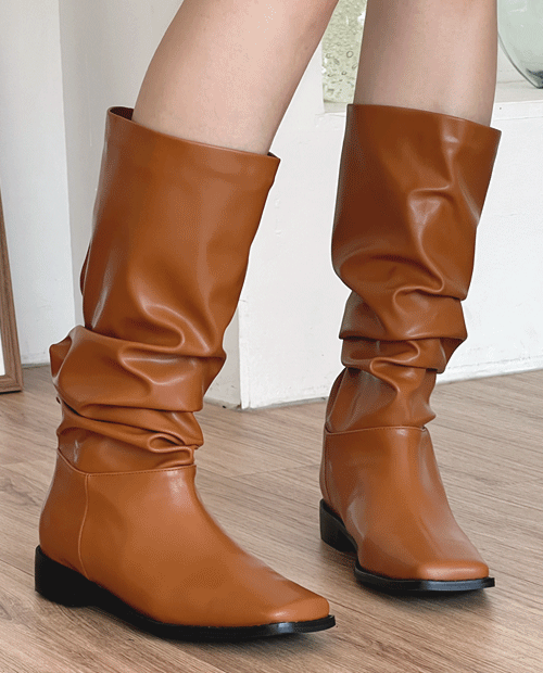 Tabita wrinkle middle boots ( 4color )