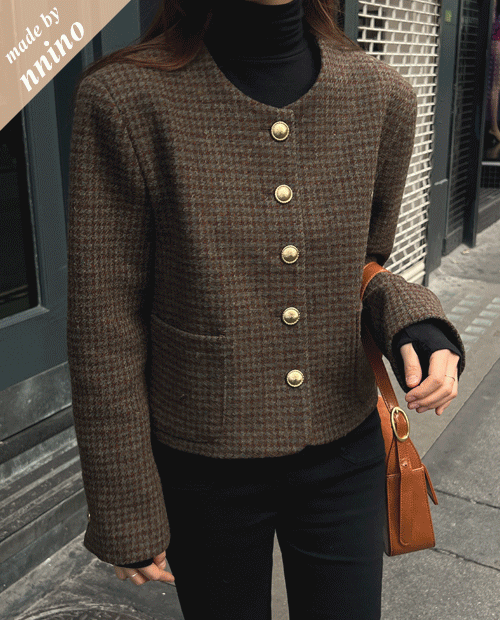 [NNINO MADE] Soho wool check jacket ( 2color )