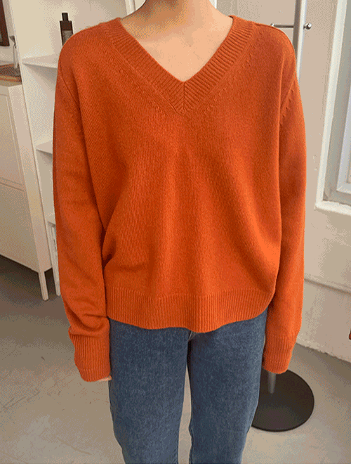 Bronze cashmere wool knit ( 4 color )