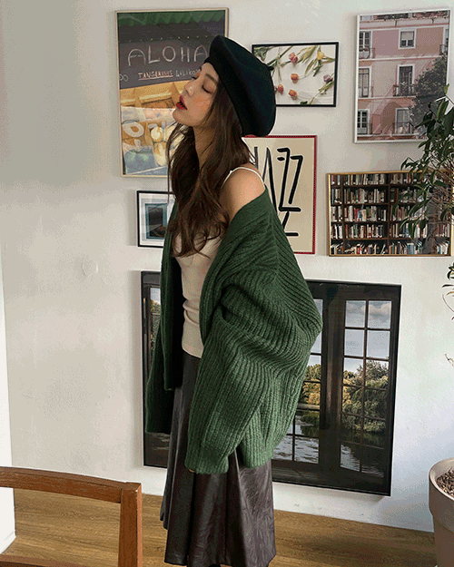Wool cashmere cardigan ( 5 color )