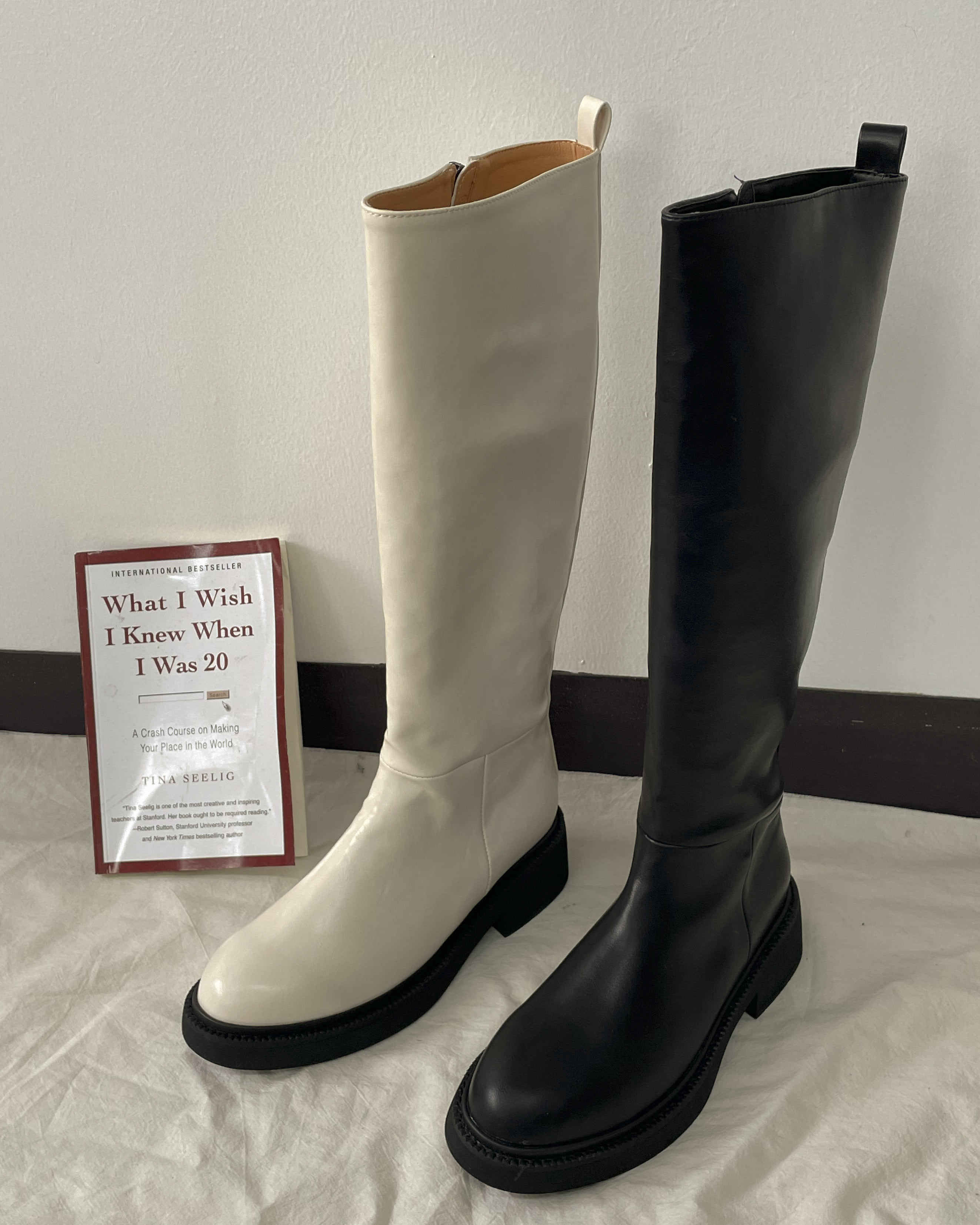 Wide daily long boots ( 2 color )