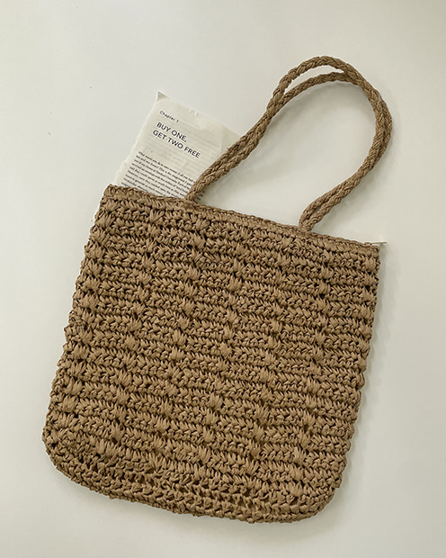 De bon straw bag ( 2 color )