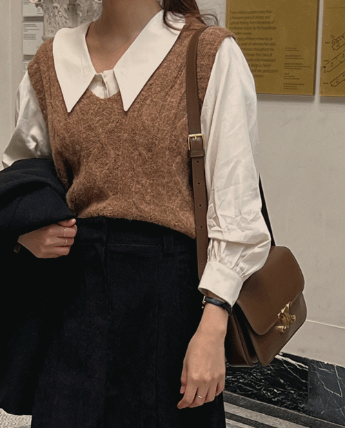 Havina knit vest ( 4color )