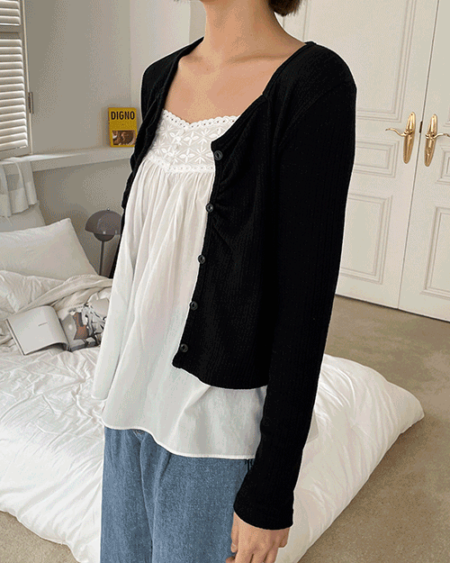 Ange button cardigan ( 2 color )