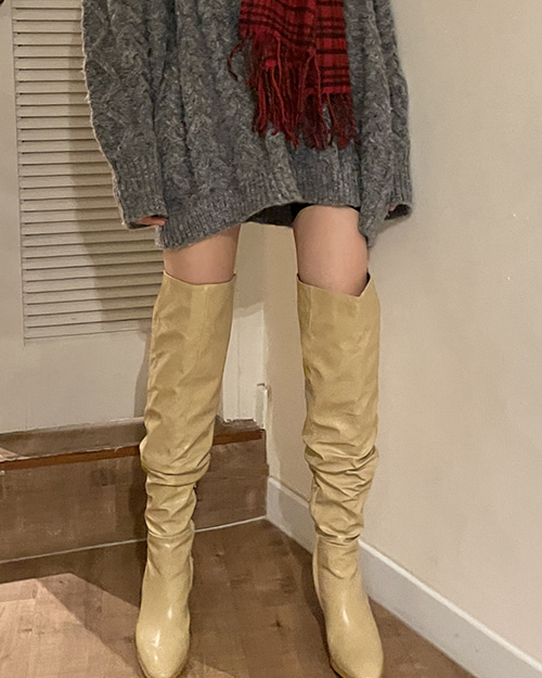 Two way high long boots ( 2 color )