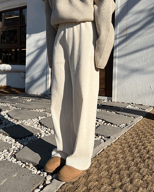 Daily corduroy wide pants ( 6 color )